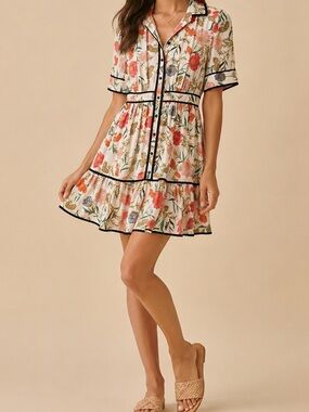 Kate Spade Picnic Perfect Floral Blossom Women's Shirt Dress Size 4